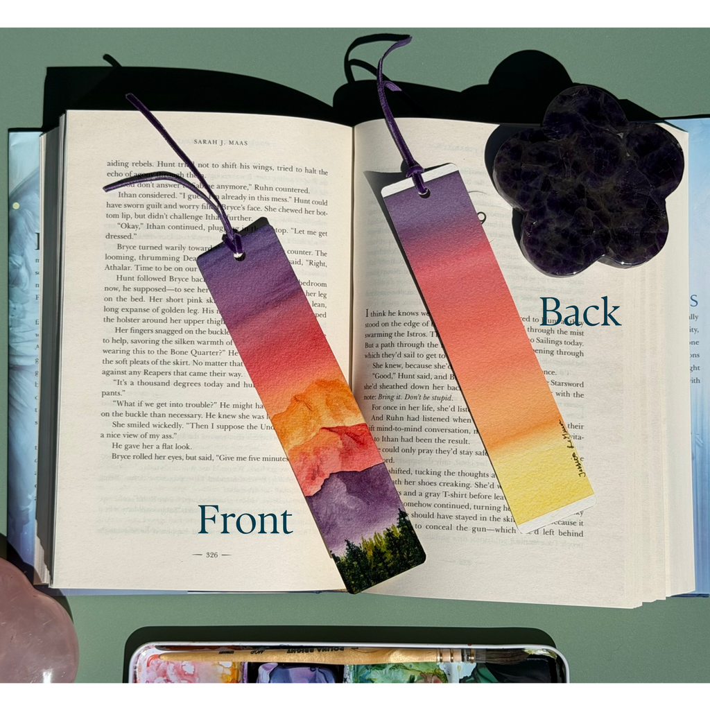 Mountain Sunset Original Watercolor Bookmarks