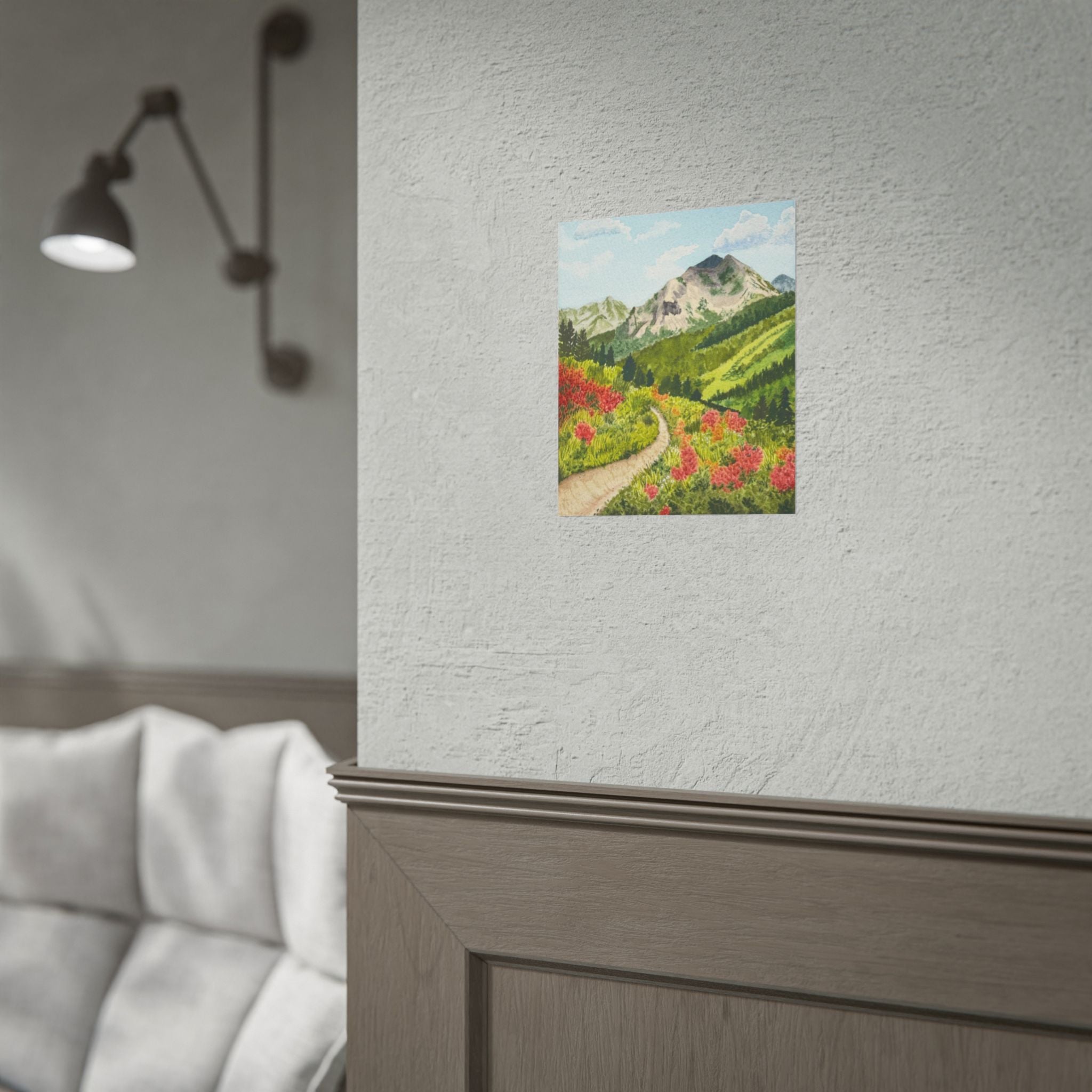 Crested Butte Colorado Watercolor Mountain - Cottagecore print