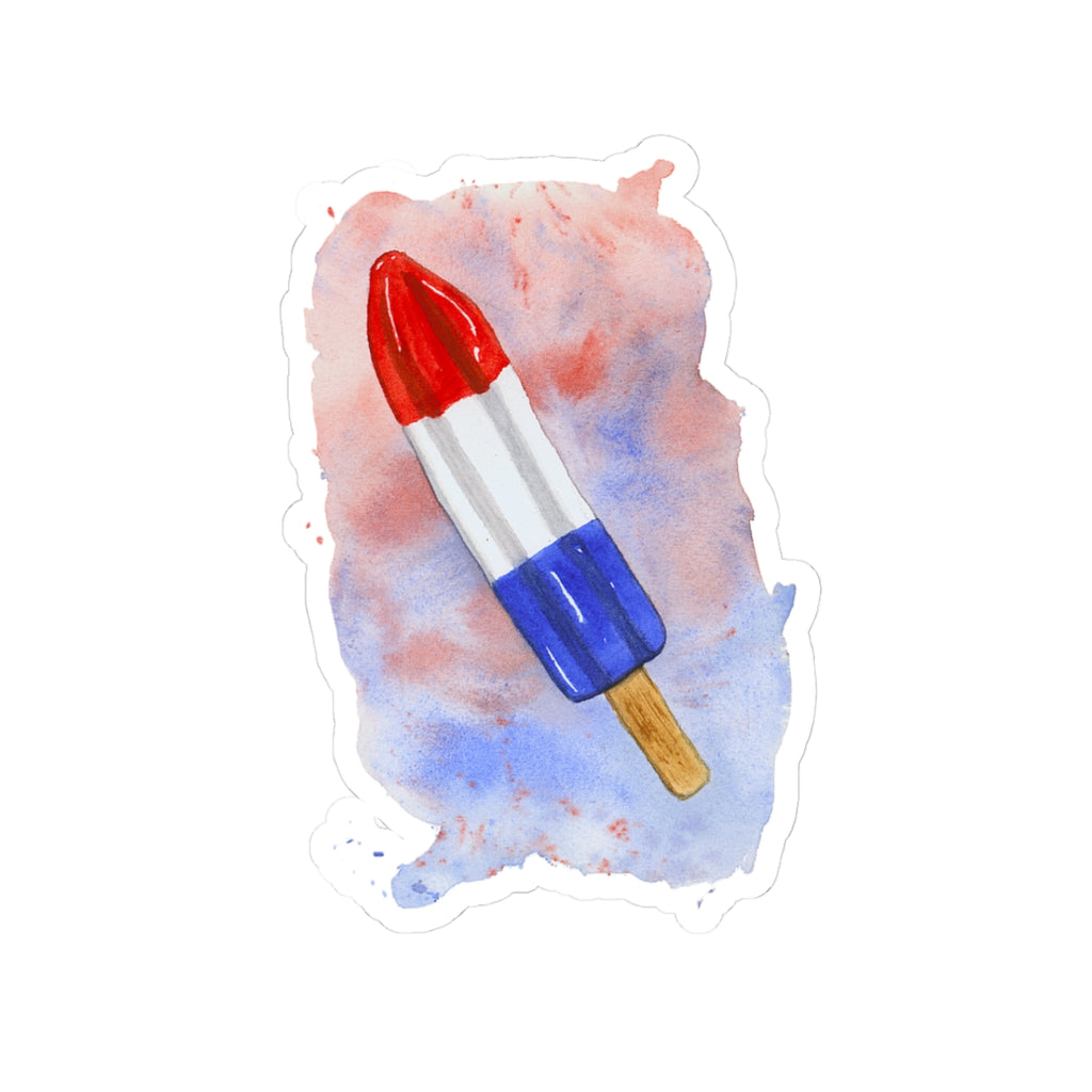 Bomb Pop in Watercolor | Kiss-Cut Sticker