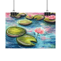 Monet Inspired Water Lilies 1 Watercolor Giclee Print