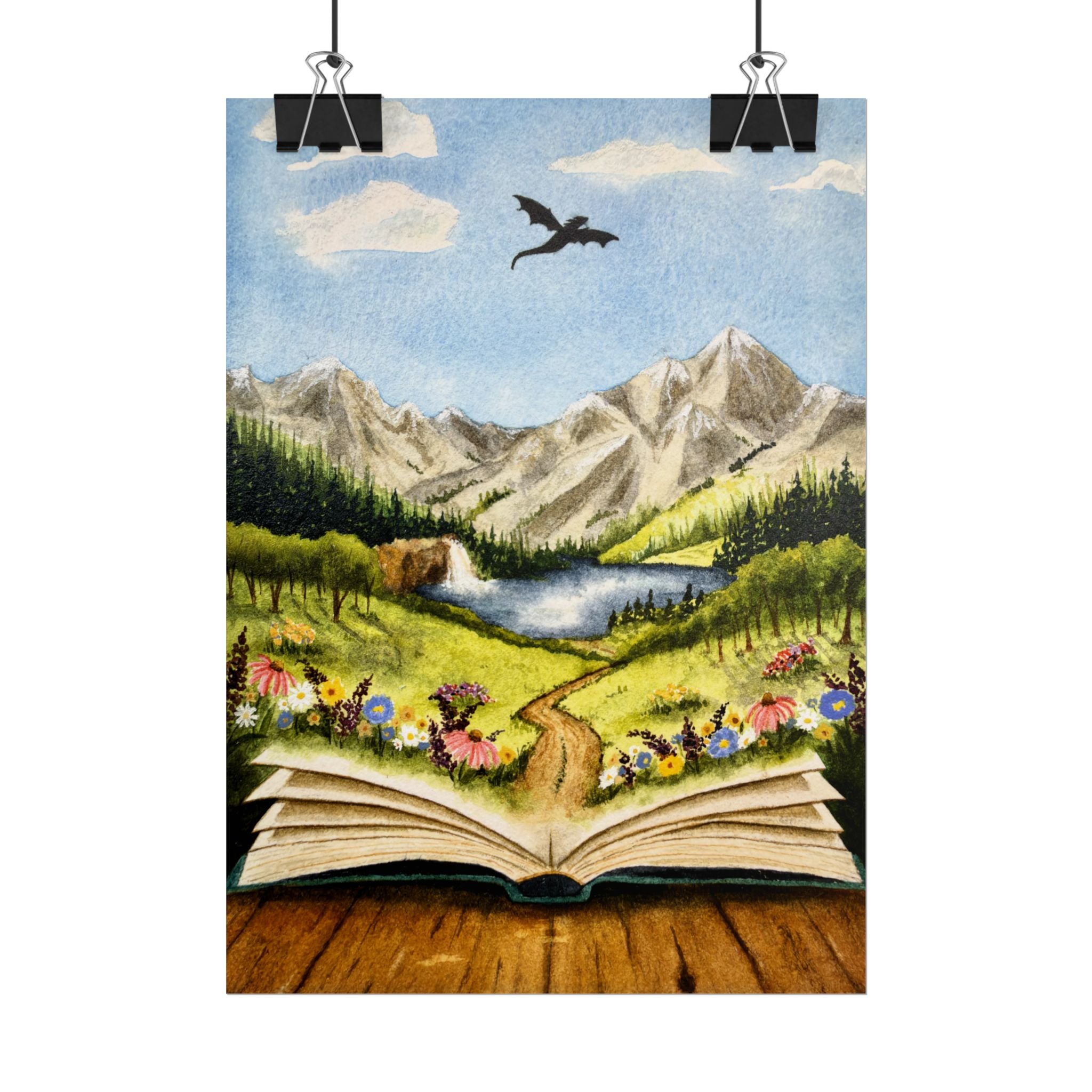 Fantasy Bookish Watercolor Giclee Print