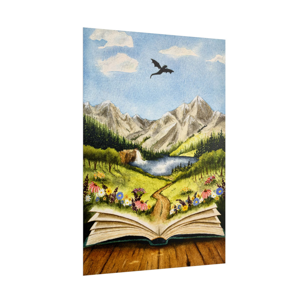 Fantasy Bookish Watercolor Giclee Print