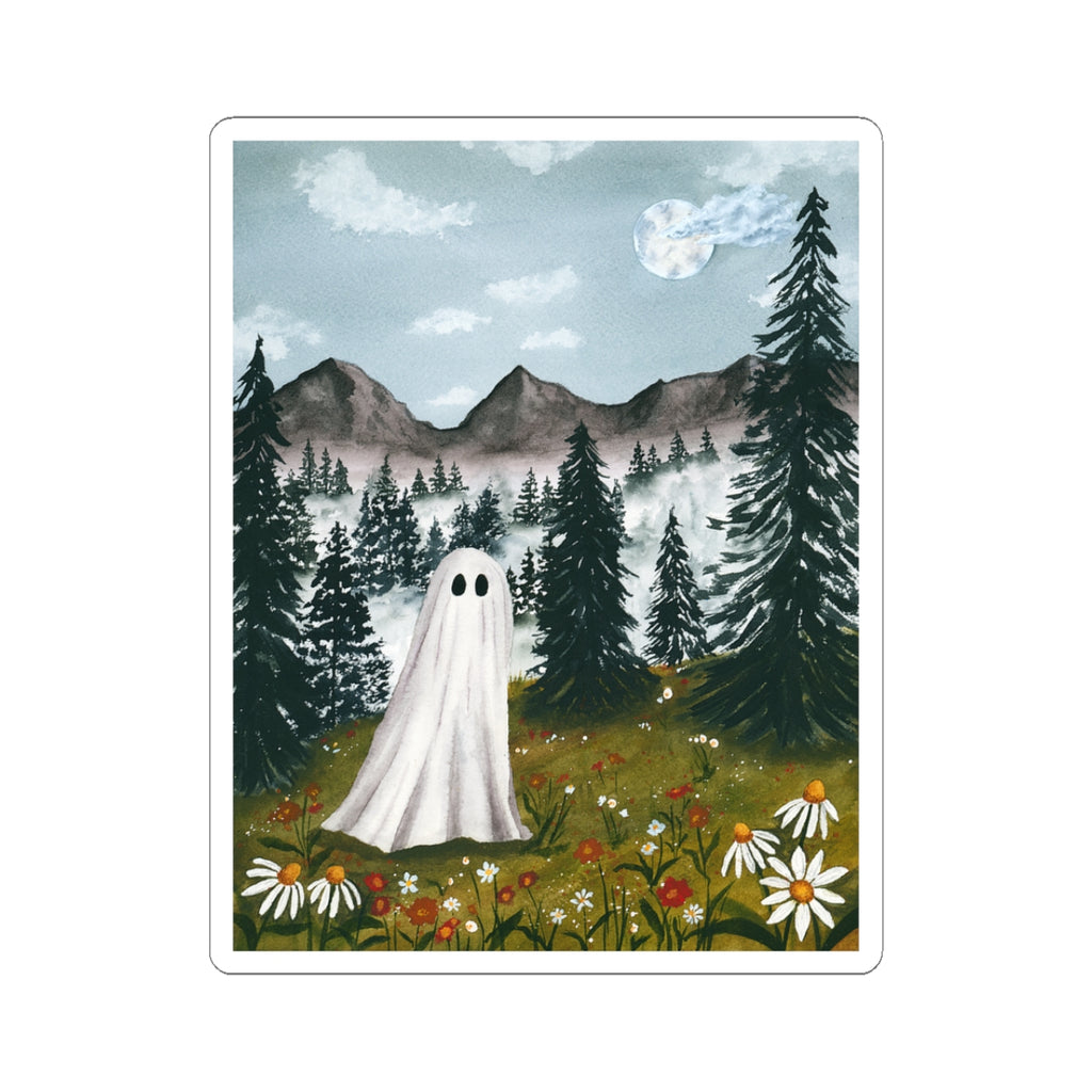 Ghost in the Wildflowers | Kiss-Cut Sticker