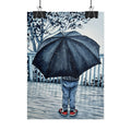 Playing in the Rain Watercolor Giclee Print