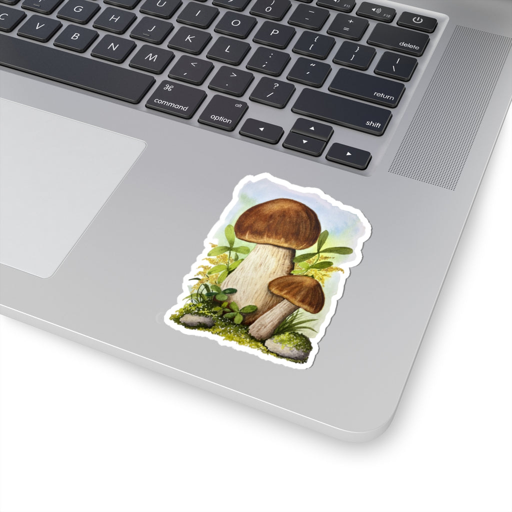 Watercolor Mushroom Illustration Sticker | Kiss-Cut Sticker