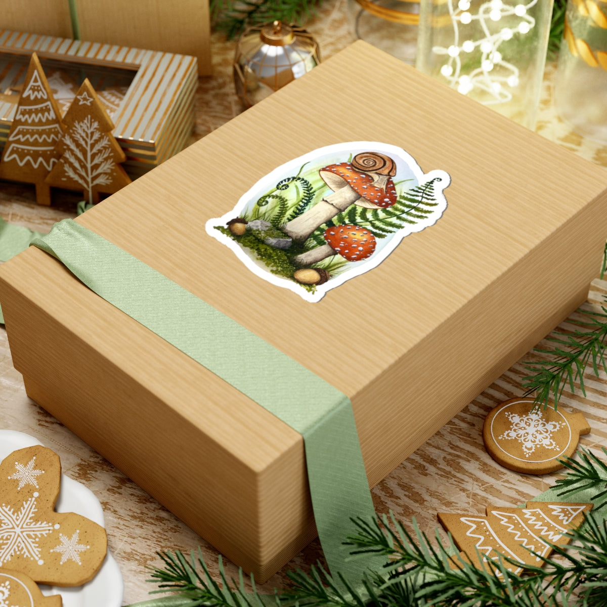 Woodland Mushrooms and Snail | Kiss-Cut Sticker