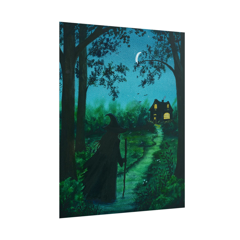 Witch in the Woods Watercolor Giclee Print