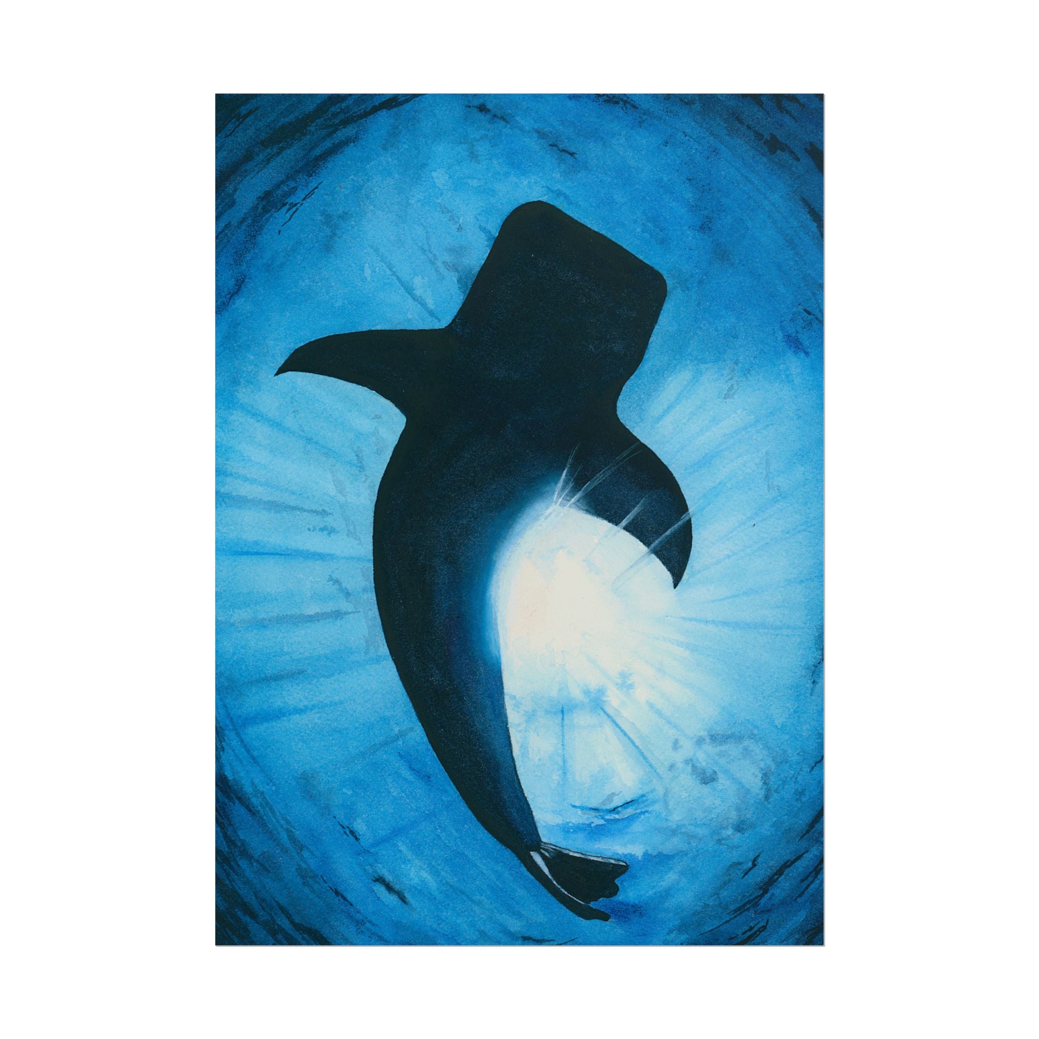 Watercolor Whale Shark Giclee Print