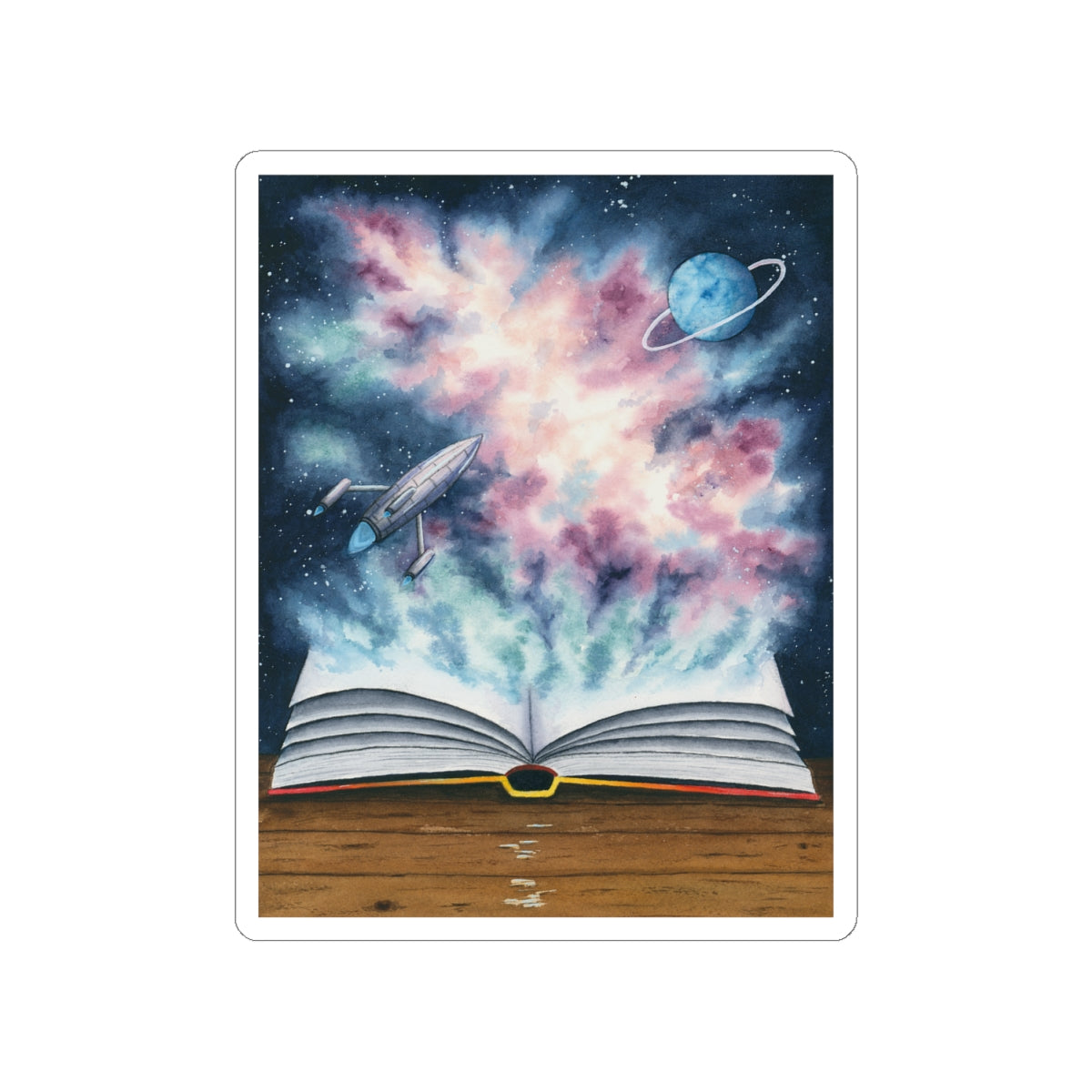 Science Fiction: Worlds Beyond the Page | Kiss-Cut Sticker