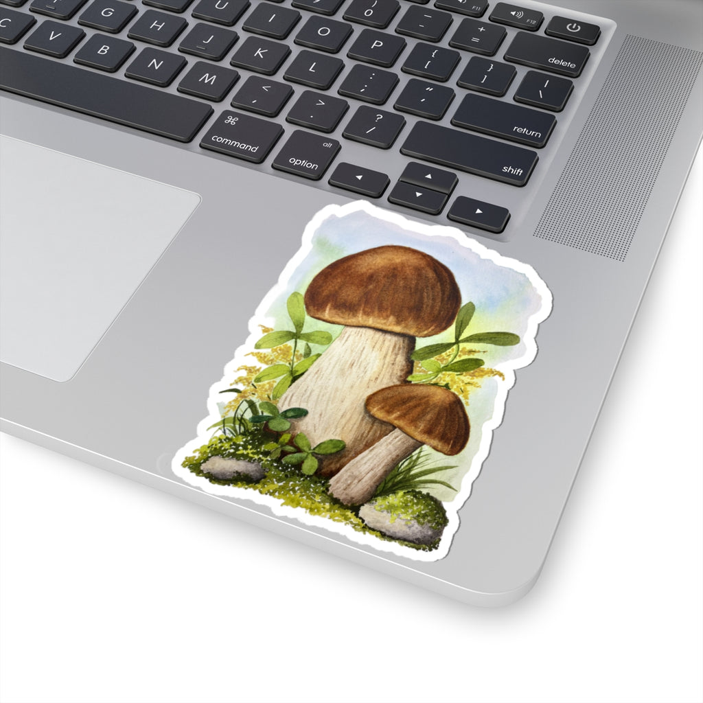 Watercolor Mushroom Illustration Sticker | Kiss-Cut Sticker