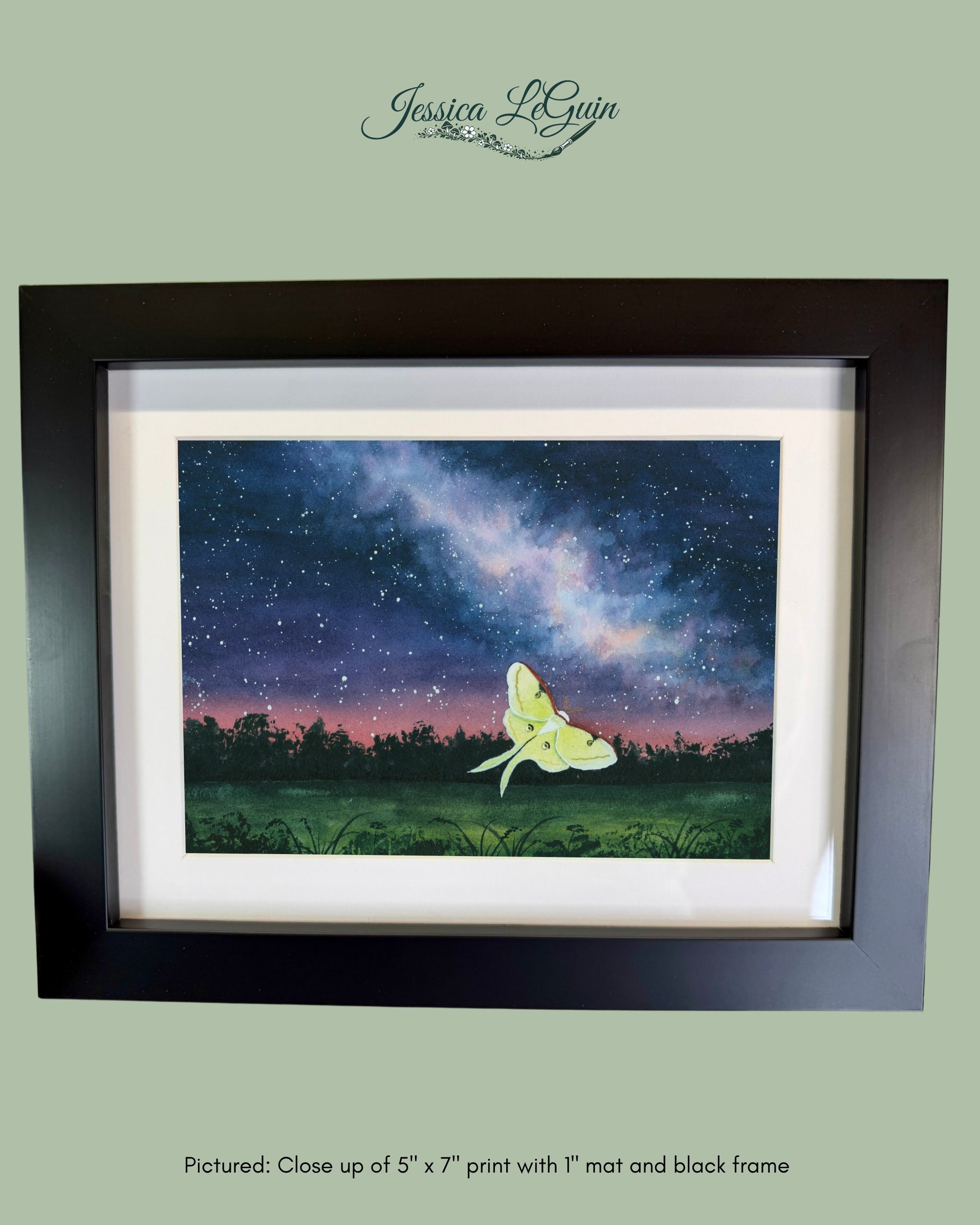 Luna Among the Stars Framed Print