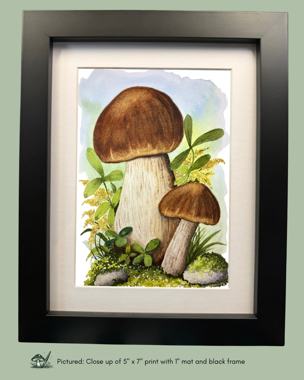 Porcini Mushrooms Framed Print