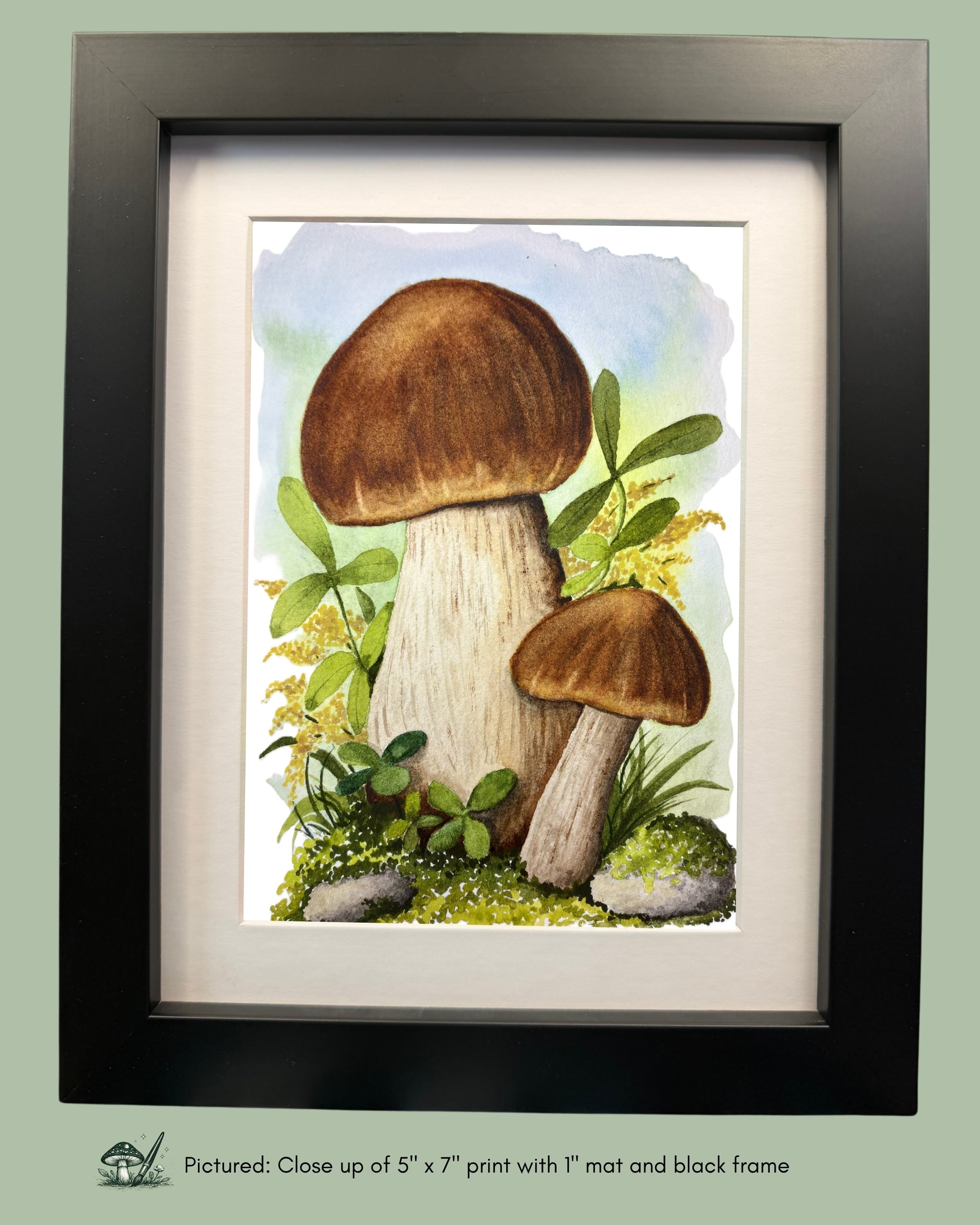 Porcini Mushrooms Framed Print