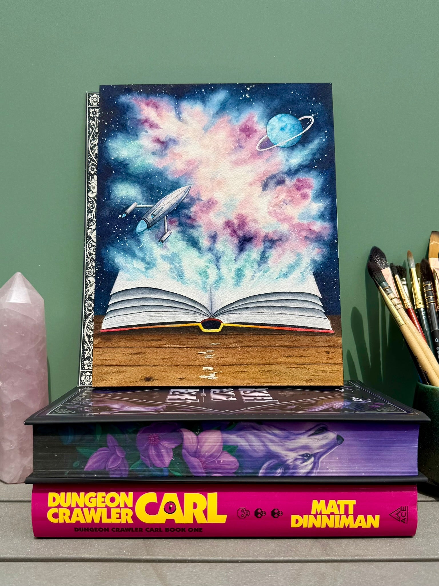 Science Fiction: Worlds Beyond the Page Original Artwork 8x10"