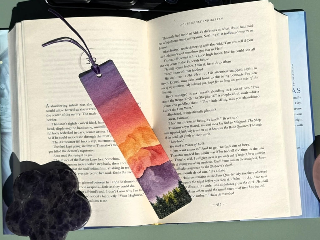 Mountain Sunset Original Watercolor Bookmarks