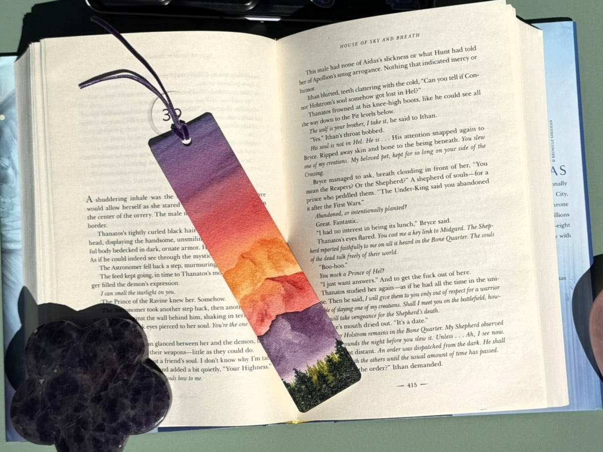 Mountain Sunset Original Watercolor Bookmarks