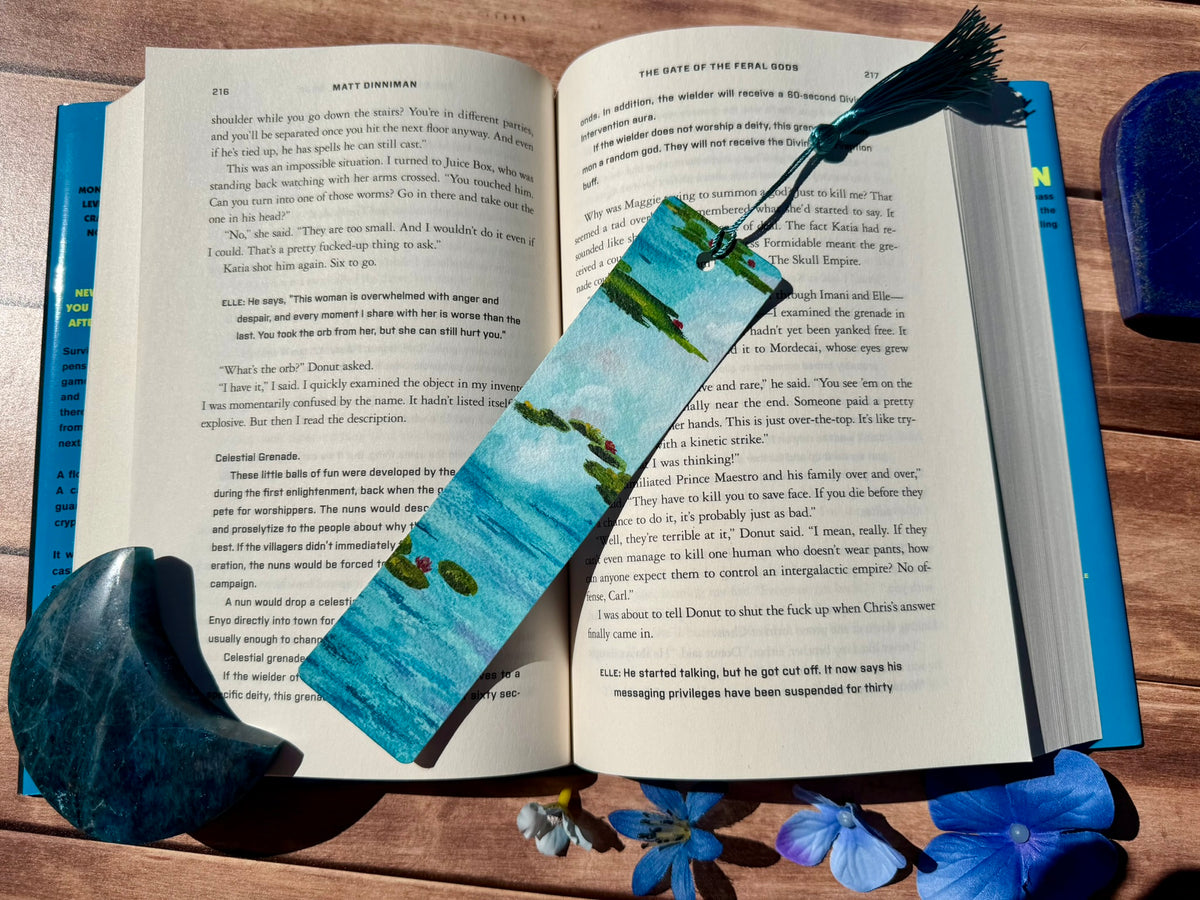 Water Lily Reflections Original Watercolor Bookmarks
