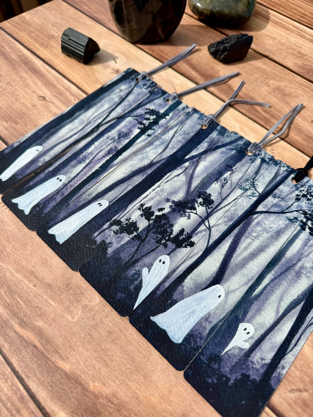 Haunted Forest Original Watercolor Bookmarks