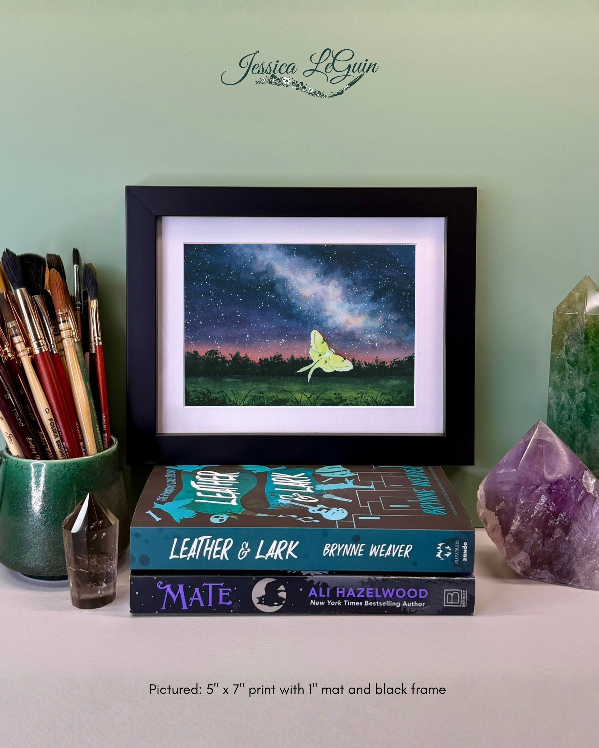 Luna Among the Stars Framed Print