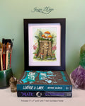 Mushroom Log Framed Print